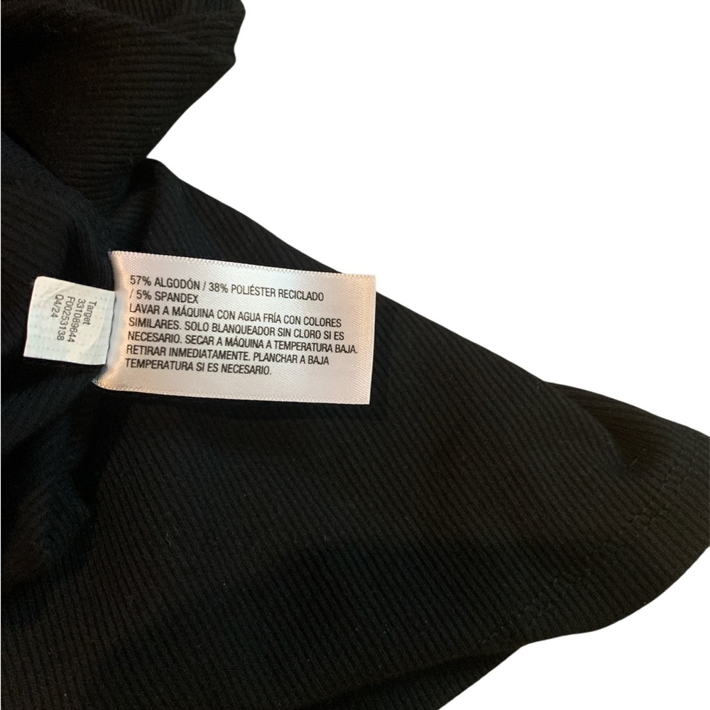 Wild Fable Black Ribbed Top - Picture 7 of 7